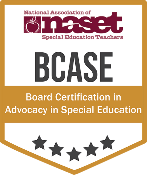 NASET BCASE Board Certification in Advocacy in Special Education badge