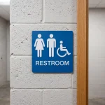 Restroom Sign at School